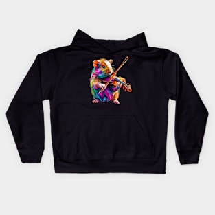 Guinea Pig Playing Violin Kids Hoodie